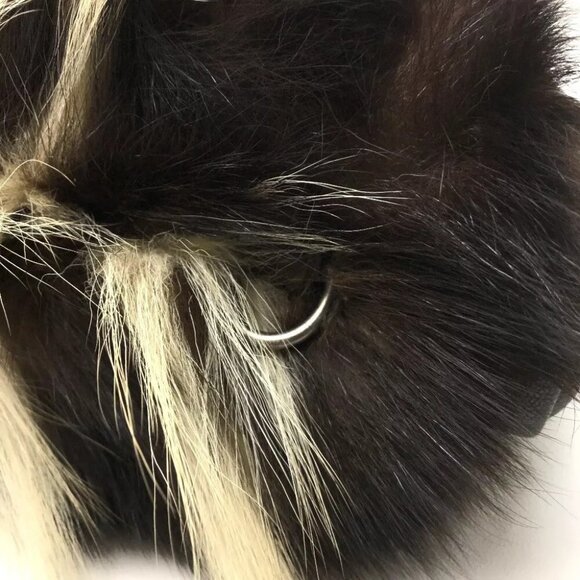 ENDI Peek-A-Boo Shoulder Bag with Fur Dark Brown - Picture 7 of 10